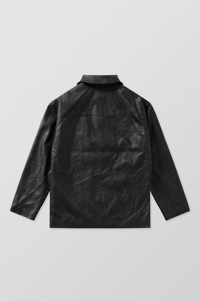 BDG Faux Leather Chore Jacket #8