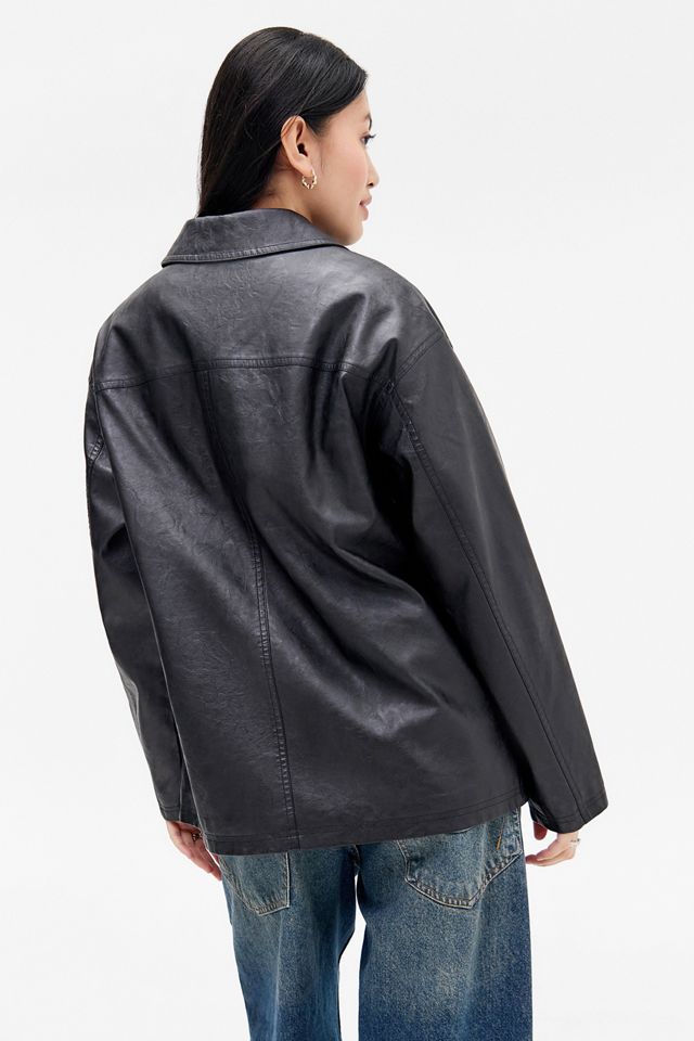 BDG Faux Leather Chore Jacket #3