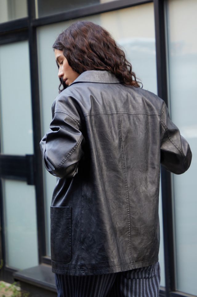 BDG Faux Leather Chore Jacket #4