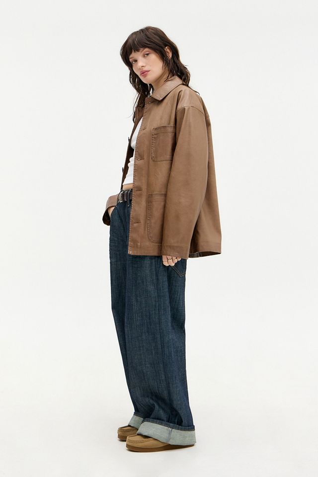 BDG Faux Leather Chore Jacket #1