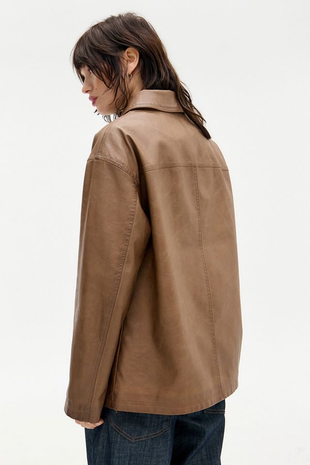 BDG Faux Leather Chore Jacket #3