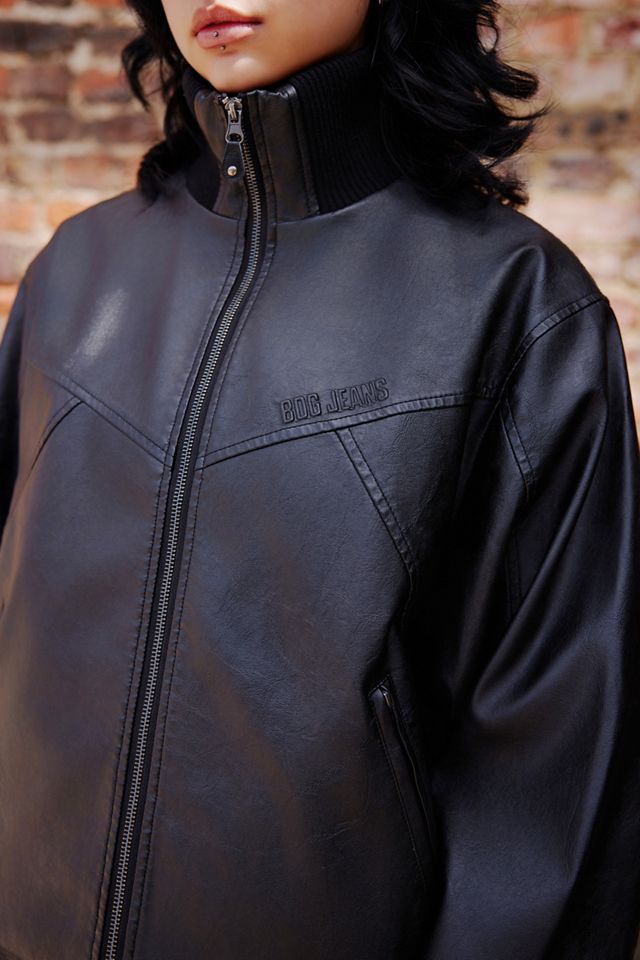 Giacca bomber in finta pelle non imbottita BDG Frances #2