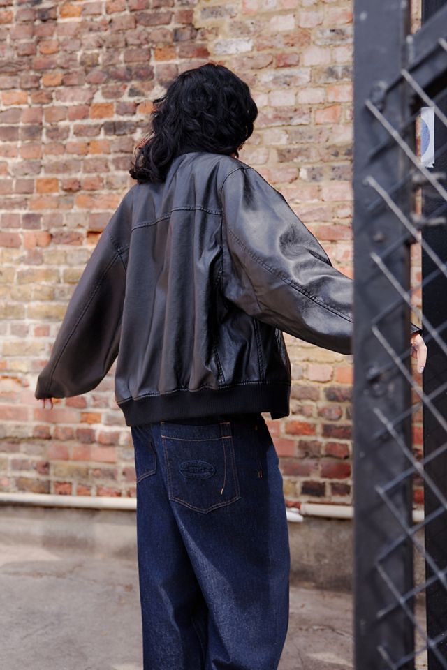 Giacca bomber in finta pelle non imbottita BDG Frances #3