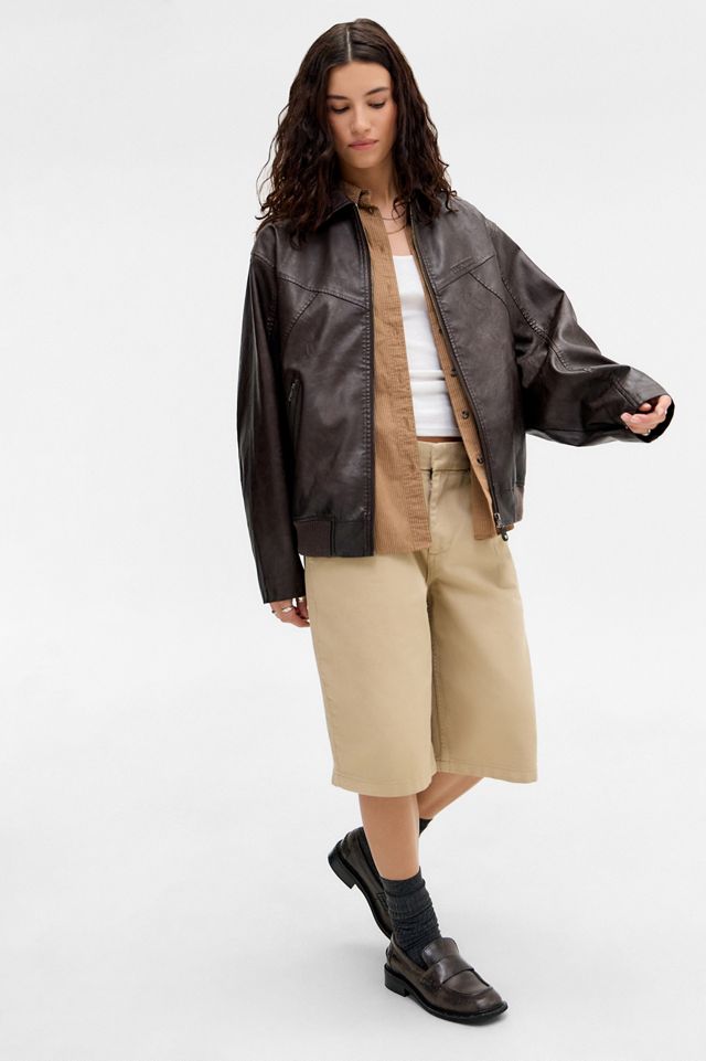 Veste bomber en similicuir Fran BDG #2