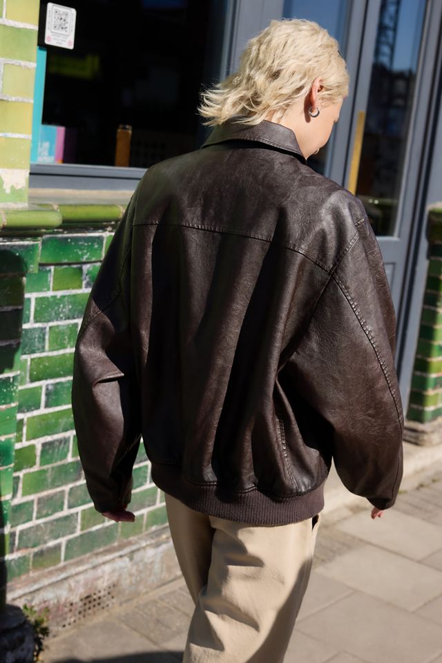 Veste bomber en similicuir Fran BDG #9