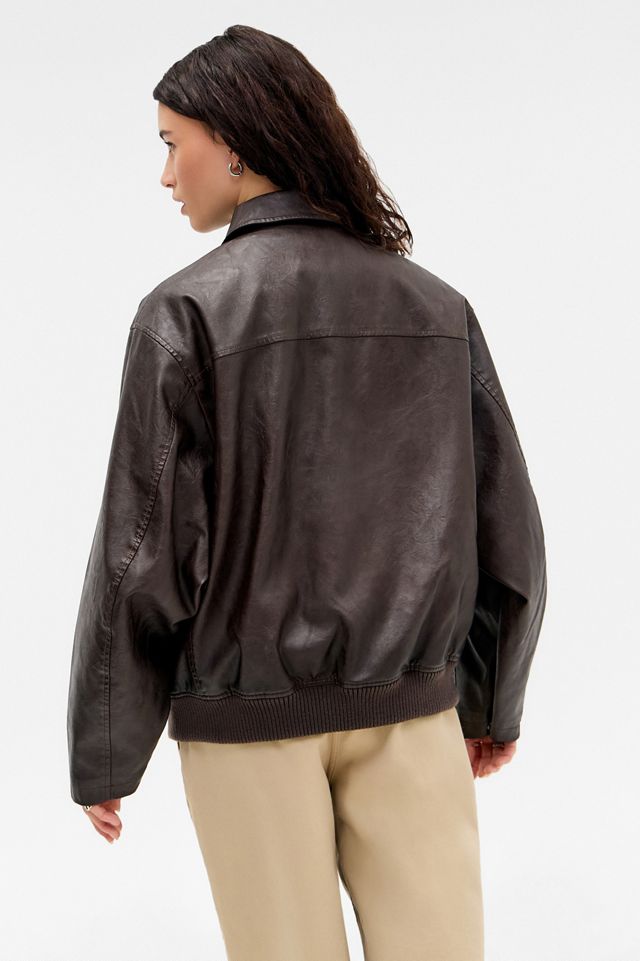 Veste bomber en similicuir Fran BDG #4