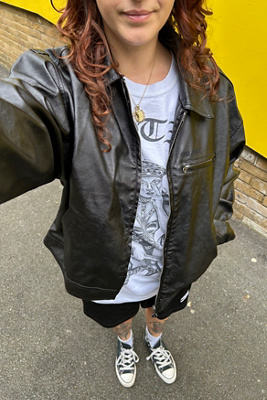 BDG Luca Shrunken Faux Leather Jacket Product Page