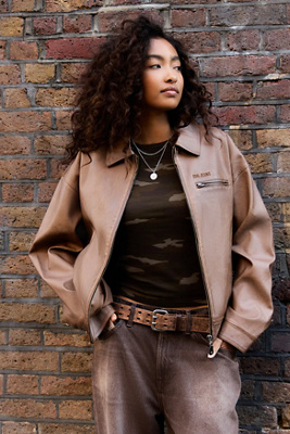 BDG Luca Shrunken Faux Leather Jacket Product Page