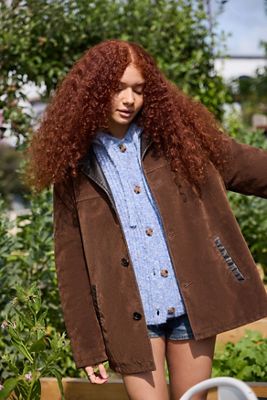 Chaqueta Midi de Ante Sintético BDG