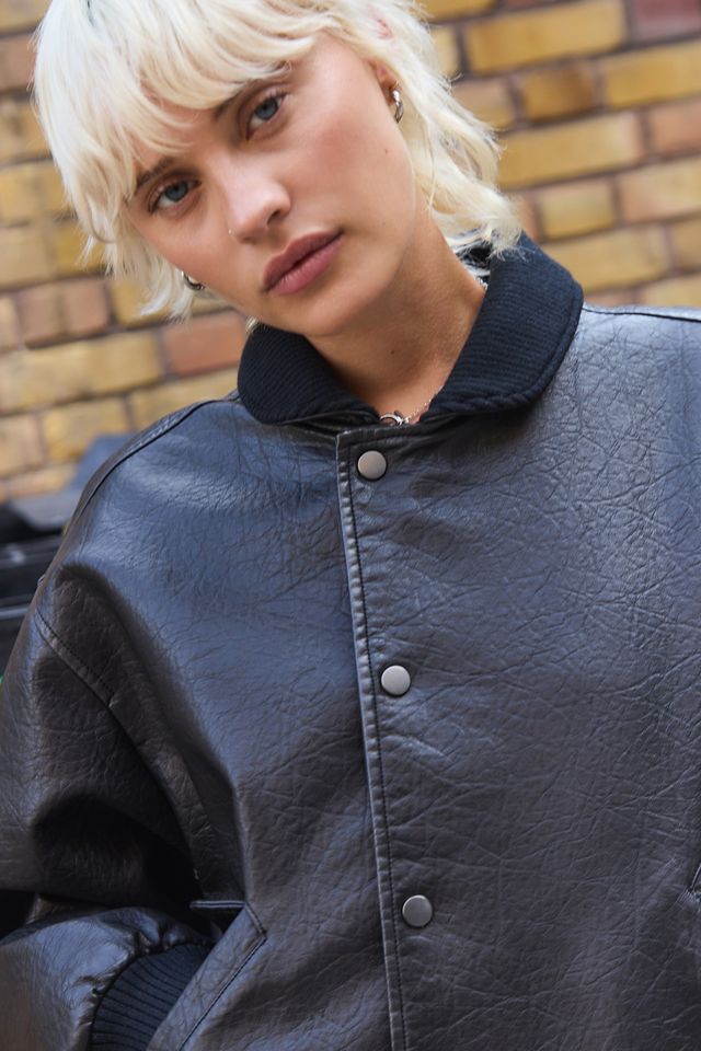 BDG Leon Faux Leather Bomber Jacket #1