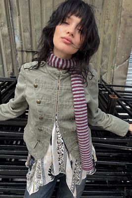 トップス Jaded London Jacket Knit Jaded London Tribeca Off-The-Shoulder Zip-Up Cardigan