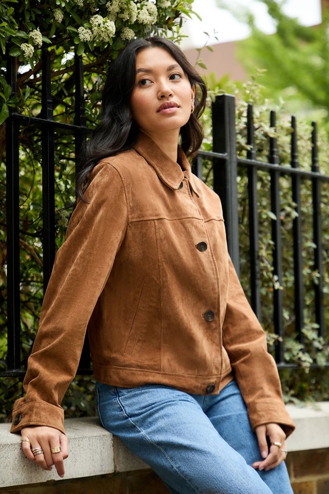 UO Peter Veloursleder Jacke mit Knöpfen #3
