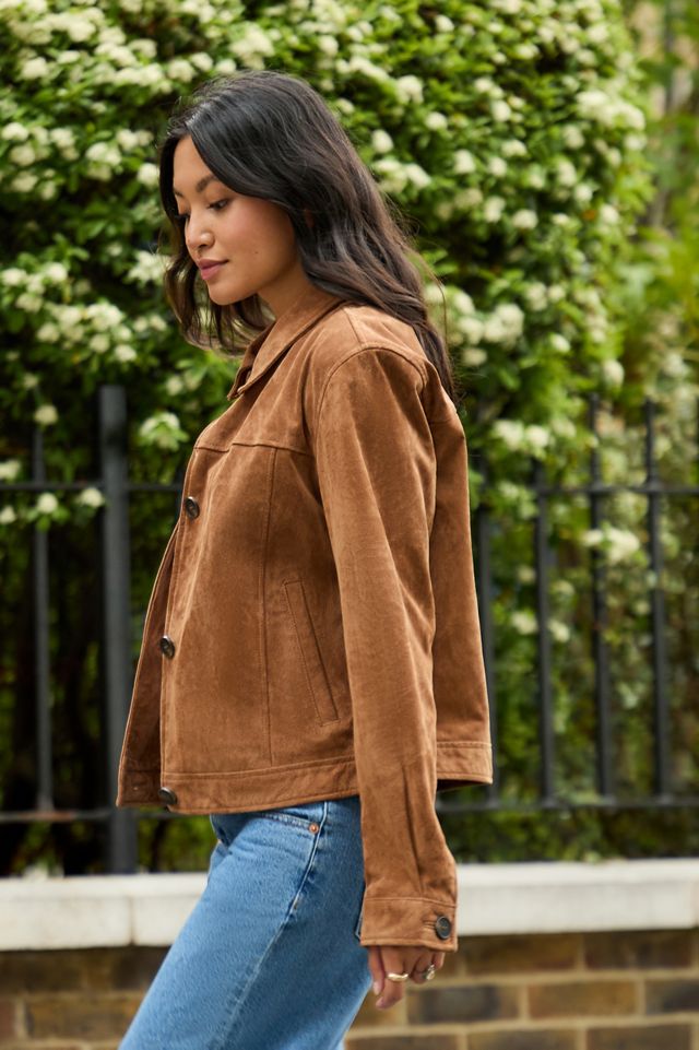 UO Peter Veloursleder Jacke mit Knöpfen #5