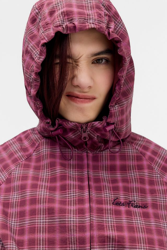 iets frans... Carter Check Water Resistant Windbreaker Jacket #1
