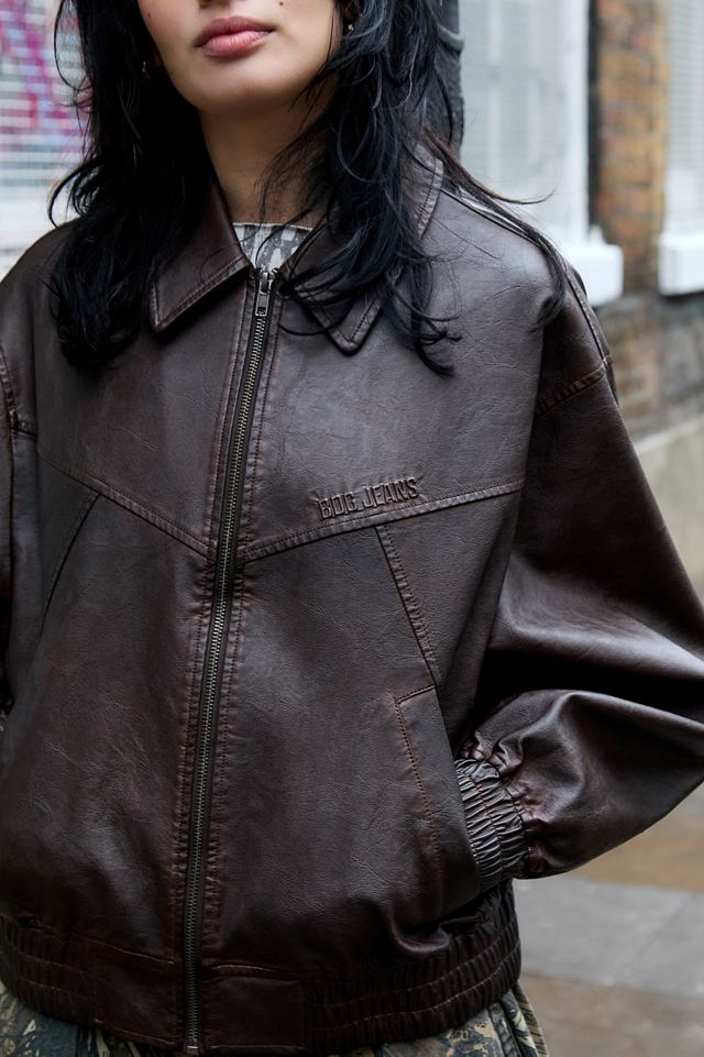 BDG Fern Faux Leather Bomber Jacket #2