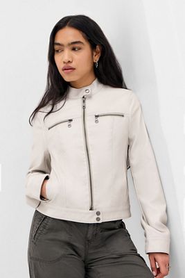 Silence + Noise Alexis Faux Leather Moto Jacket