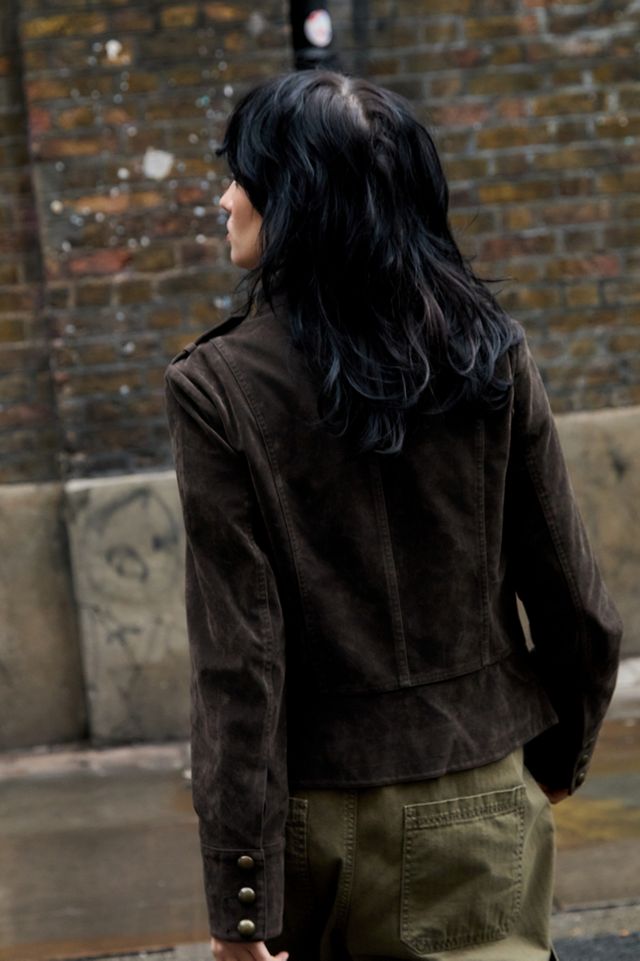 UO Cate Faux Suede Band Jacket #4