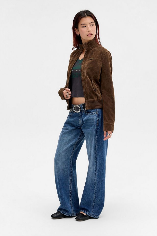 Veste BDG Roxy en faux daim brun #1