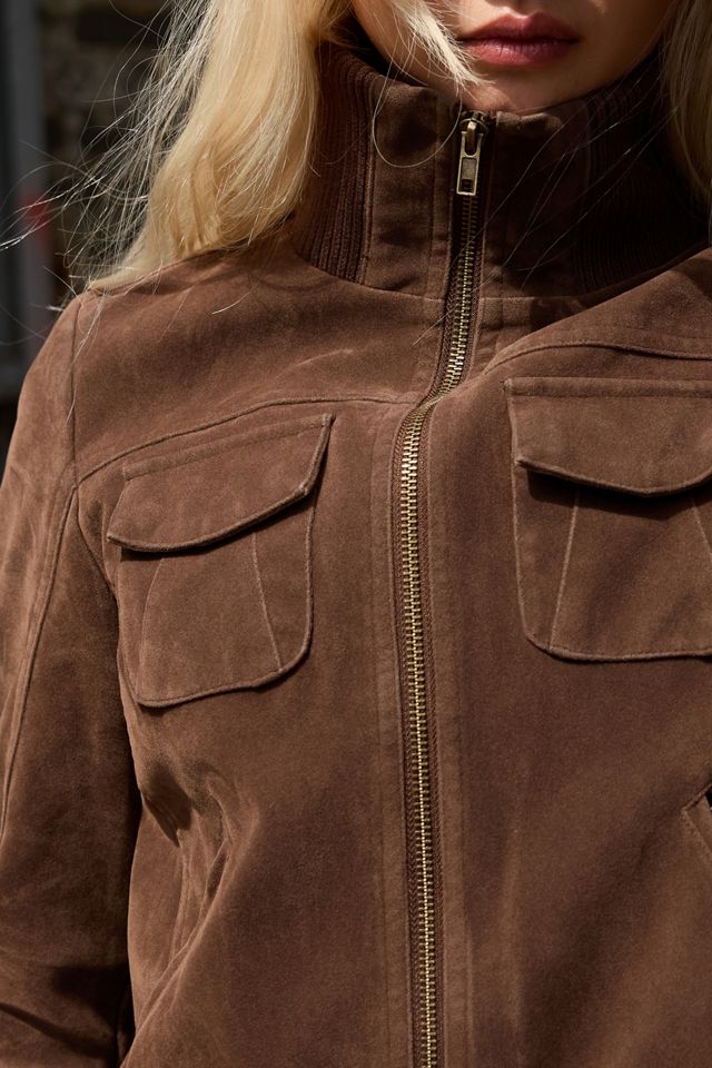 Giacca in finta pelle scamosciata BDG Romy #2