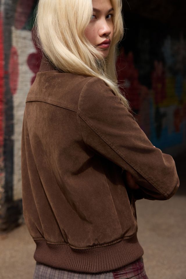 Giacca in finta pelle scamosciata BDG Romy #3