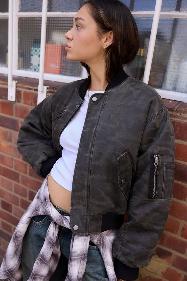 BDG Camo Wachs Bomberjacke #1