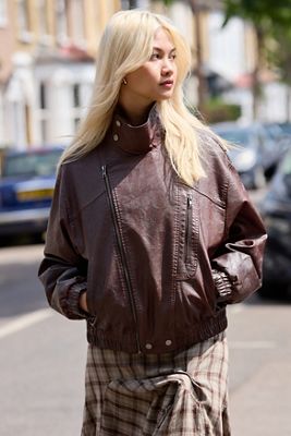 Chaqueta Bomber de Cuero Sintético Fred BDG