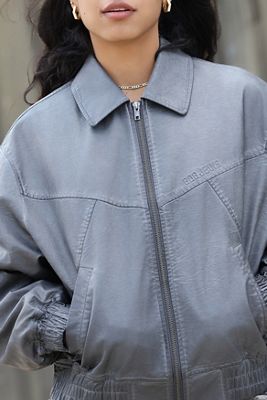 BDG Fern Bomberjacke aus Kunstleder