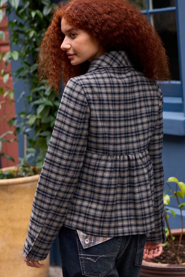 Kimchi Blue Annie Check Peacoat #1