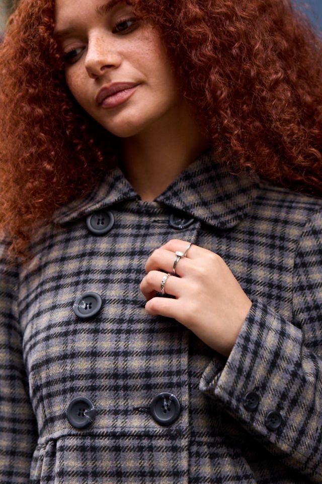 Kimchi Blue Annie Check Peacoat #3