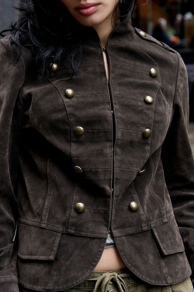 UO Cate Wildleder-Band-Jacke #2