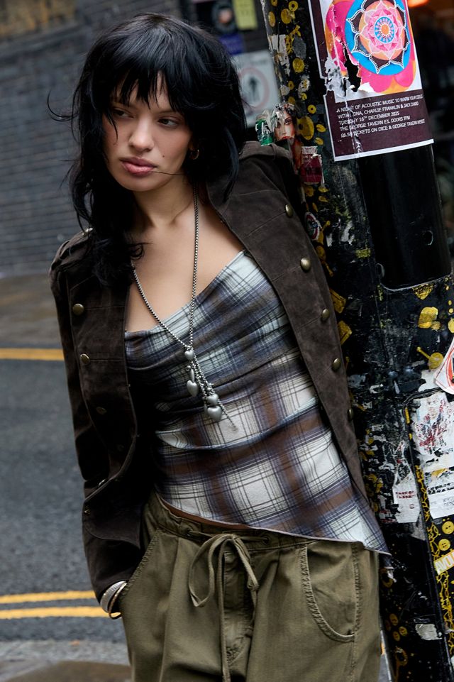 UO Cate Wildleder-Band-Jacke #3