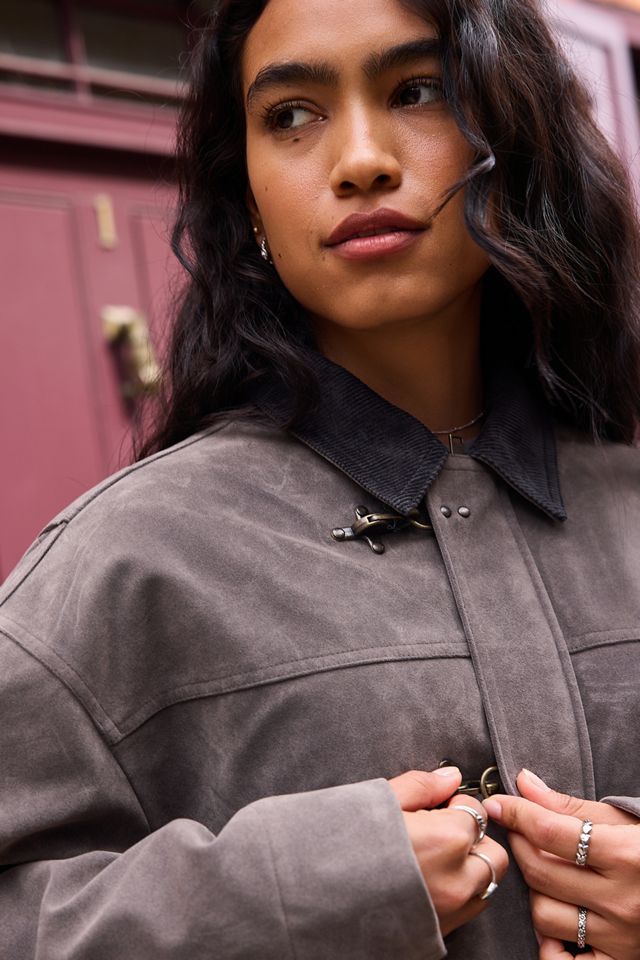 BDG Lois Fireman Clasp Faux Suede Jacket #2