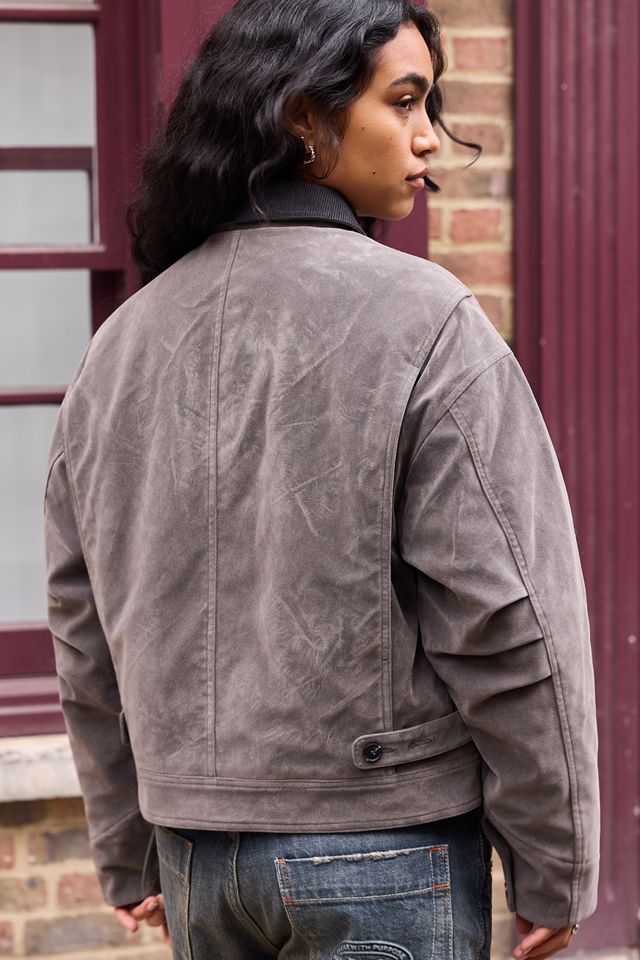 BDG Lois Fireman Clasp Faux Suede Jacket #3