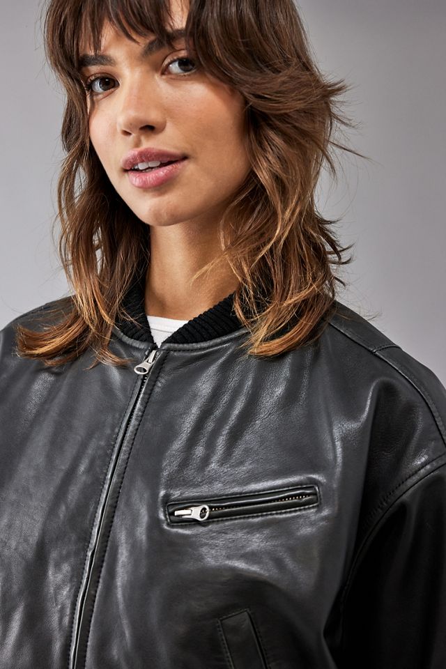 BDG Chaqueta bomber corta de cuero  #3