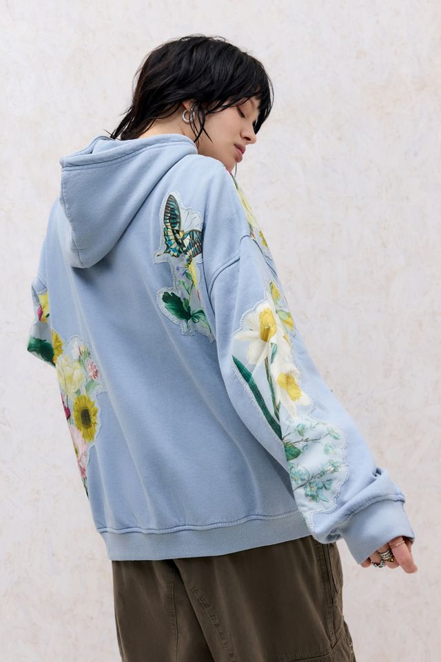 Felpa con Cappuccio BDG Blu Polveroso con Farfalla #3
