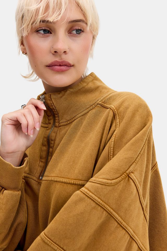 BDG Legacy Quarter Zip Panelled Fleece #2