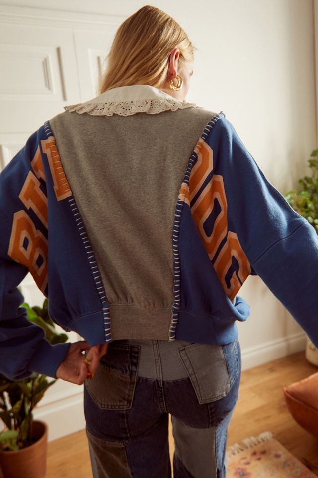 BDG - Sweatshirt effet rapiécé Martina bleu #2