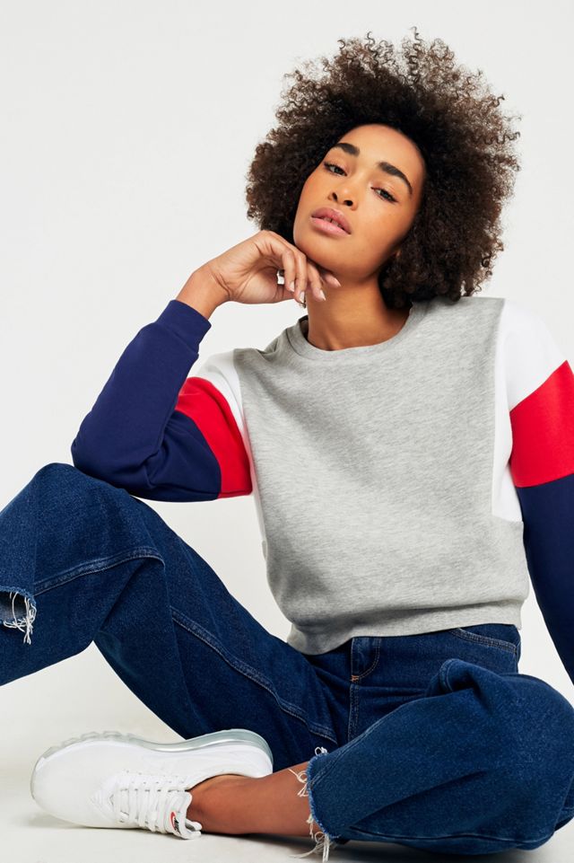Urban Outfitters Colourblock Sleeve Cropped Sweatshirt #4