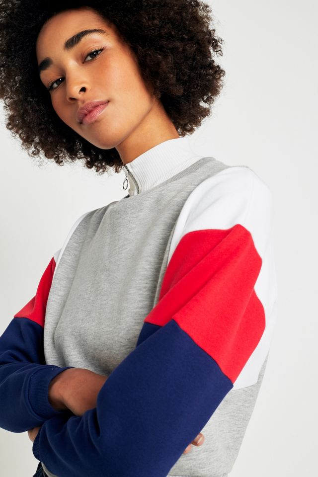 Urban Outfitters Colourblock Sleeve Cropped Sweatshirt #5