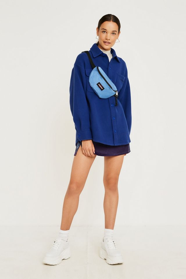 iets frans... Longline Fleece Button-Through Shirt #2