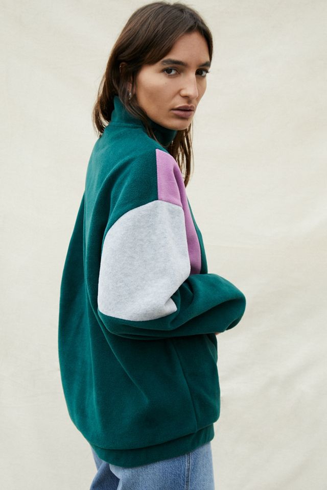 iets frans... Green Panelled Track Top #3