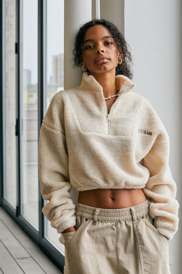 Cropped fleece shop