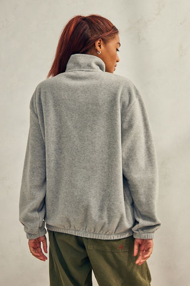 BDG Grey Crest Fleece Mock Neck Sweatshirt #3