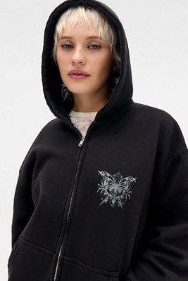 UO Butterfly Zip-Through Hoodie Product Page