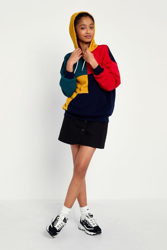 Urban outfitters colour hot sale block hoodie