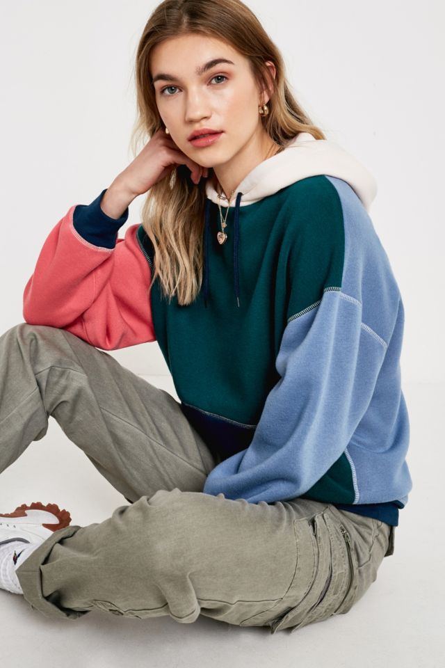 Urban outfitters 2025 colour block hoodie