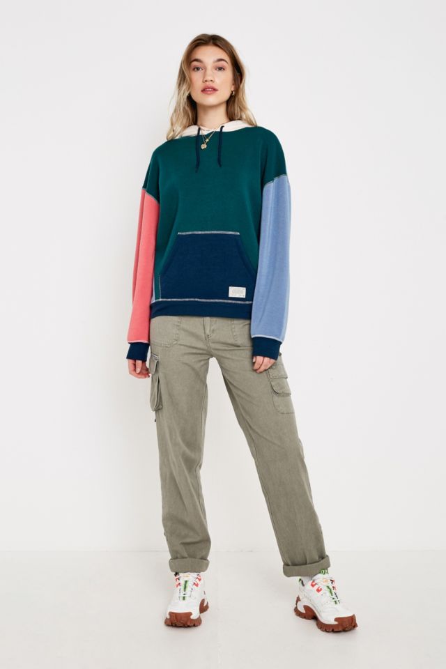 Urban outfitters colour block on sale hoodie