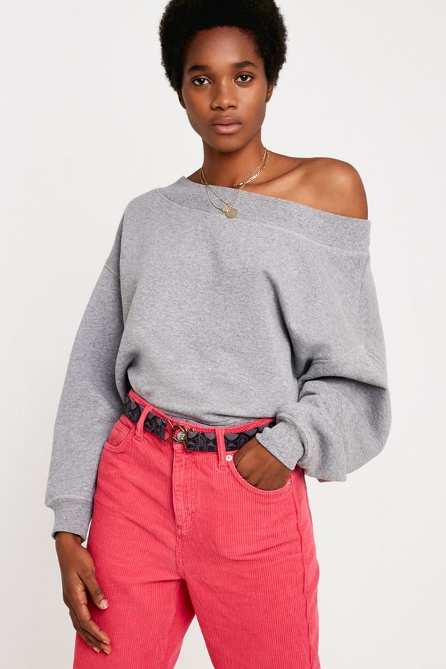 UO '80s Off-The-Shoulder Sweatshirt #1