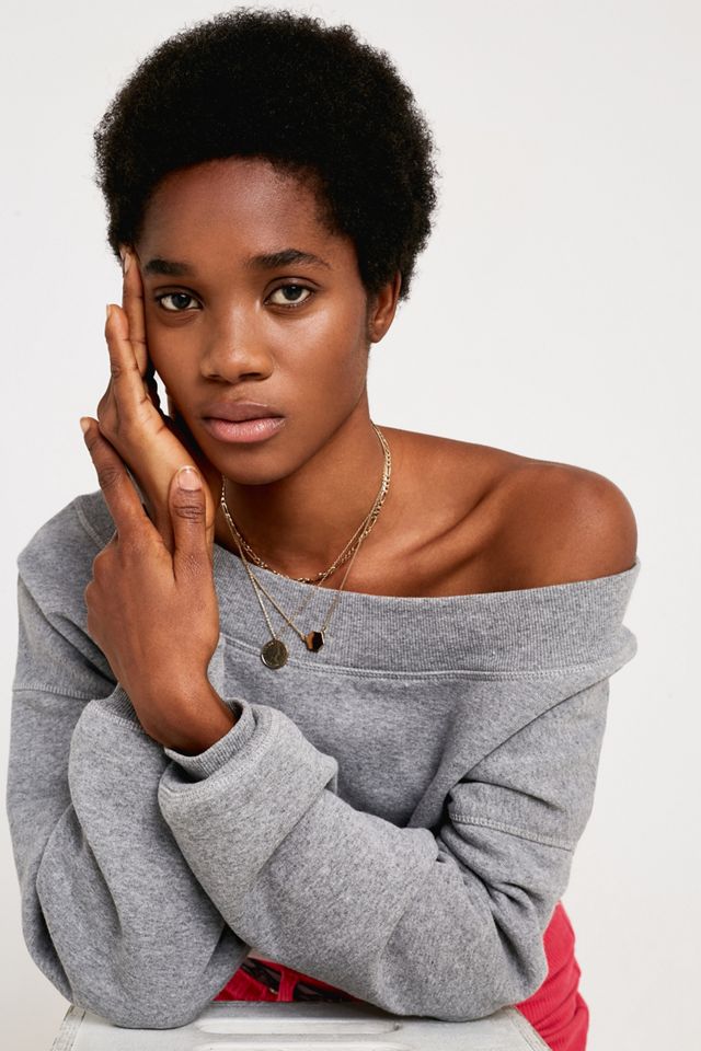 UO '80s Off-The-Shoulder Sweatshirt #2