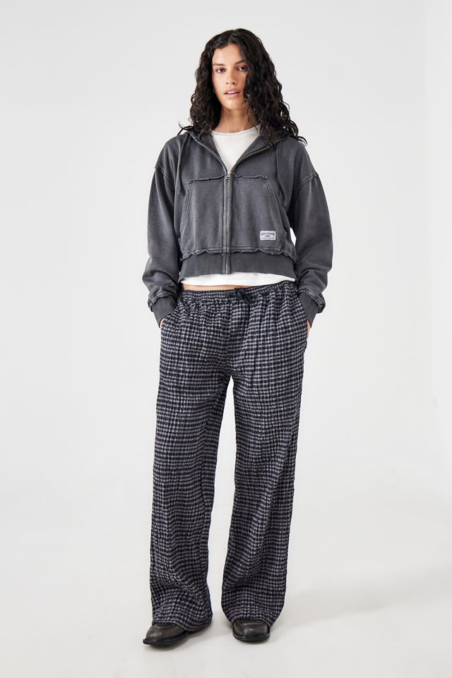 BDG Charcoal Zip-Through Cropped Hoodie  #2